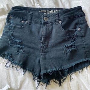 American Eagle Outfitters black jean shorts